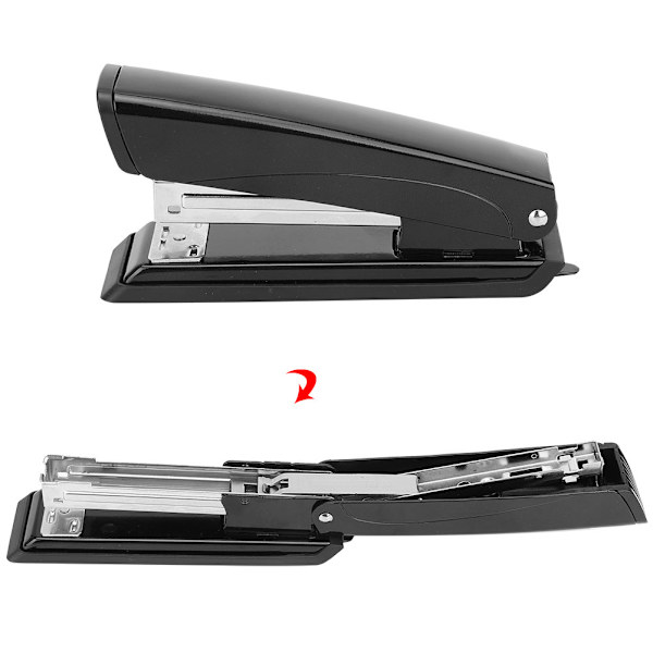 20 ark Stapler Metall Bok Papir Heftemaskin Kontorrekvisita for 26/6 24/6 Spiker (Svart)