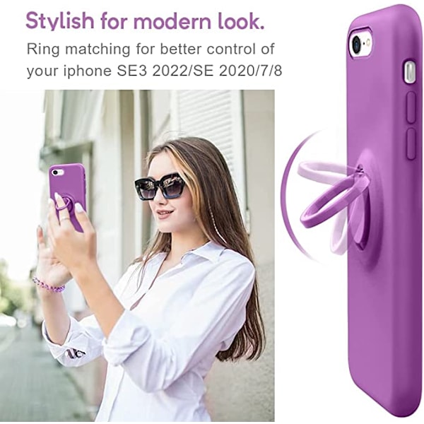 Kompatibel med iPhone SE 2022 Fodral 4.7 tum, iPhone SE3 Fodral