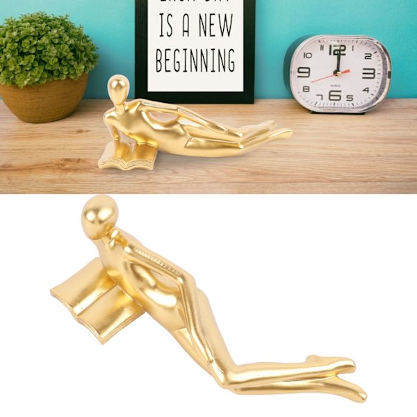 Tænker Skulptur Moderne Abstrakt Tænker Statue Gangbord Stue Harpiks Læser Stil Ornament Læser C