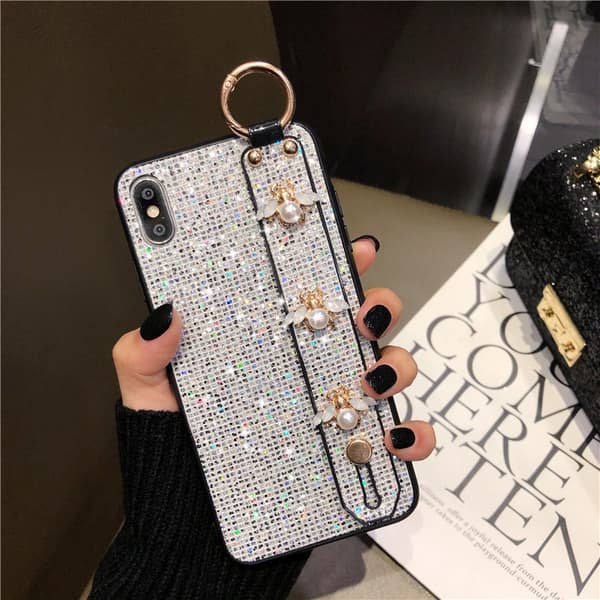 Kompatibel med iPhone 13 Pro Max Bling Stand Holder Case L