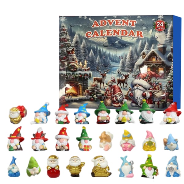 2024 Ny Halloween Gnome Adventskalender - 24 Dages Halloween Nedtælling - Søde Mini Gnome Figurer Legetøj Gaver til Børn B