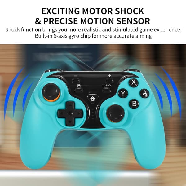 Dobe Switch håndholdt controller kompatibel med Nintendo Switch/Switch OLED (blå)