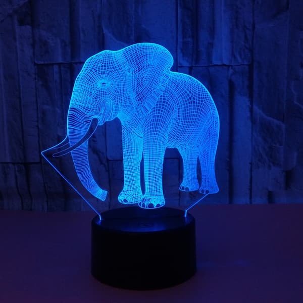 3D Nattlys med Fjernkontroll og Berøringskontroll, Flere Farger