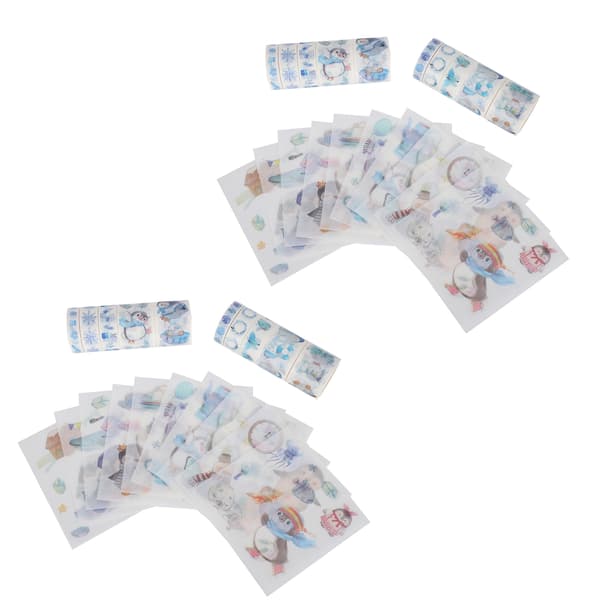 Washi Tape Sticker Sæt til DIY Scrapbog Notesblok Gaveindpakning Feriedekoration