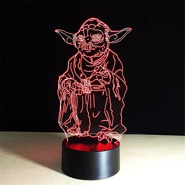 3D LED nattlampa, 3D illusionslampa 7 färger skiftande