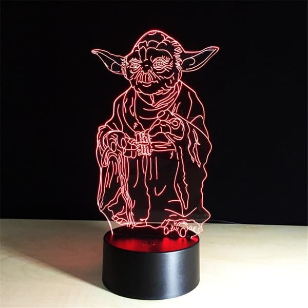 3D Nattlys, Nattlys for barn 3D-illusjon Yod-lamper 16 farger
