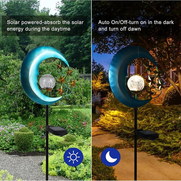Stjerner Måne Solcellelamper Udendørs - Solcelledrevet Havelampe