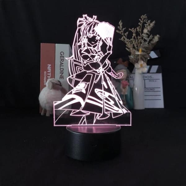 Game Led 3D Natlampe Fredag Genshin Impact Kamisato Ayaka