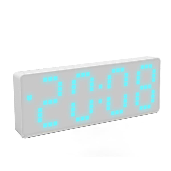 Spegelstilren multifunktionell väckarklocka med LED-display för sovrum, hem och kontor