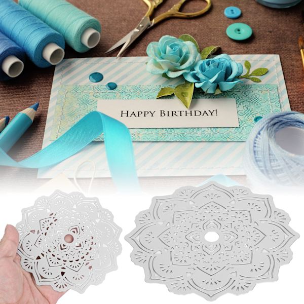 Metallskärningsform Blomstencil DIY Scrapbooking Präglingspapperskortmall