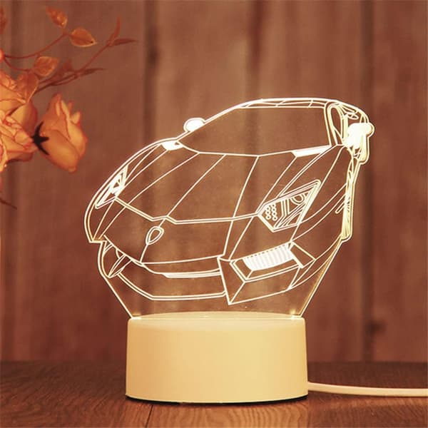 3D Lite Nattlampe, Plug-in LED-belysning for Barnerom