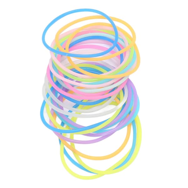 24 stk. Luminescerende Silikon Jelly Armbånd Bløde Fleksible Elastiske Multifarvede Silikon Armbånd til Piger Kvinder