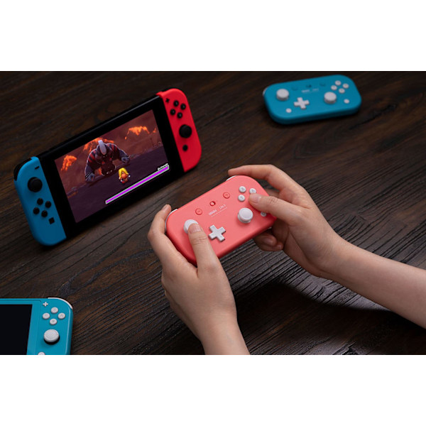 Lite 2 Bluetooth -peliohjain Switchille, Switch Litelle, Androidille ja Raspberry Pi:lle (Pinkki) Pink