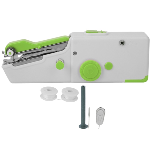 Portable Hand Sewing Machine DIY Mini Household Electric Stitch Needlework Tool Green