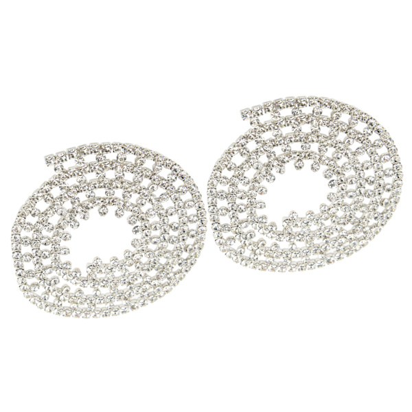 Rhinestone-kjede glitrende kloform DIY-håndverk Rhinestone nær kjede trim for håndverk klær dekorasjon gave D-form klør