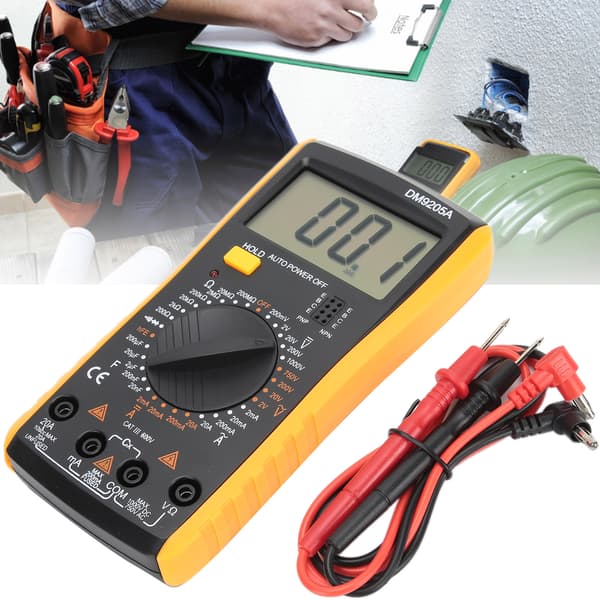 Multimeter Digital AC DC Spenning Strøm Motstand Tester Elektriker Multifunksjonsmåler