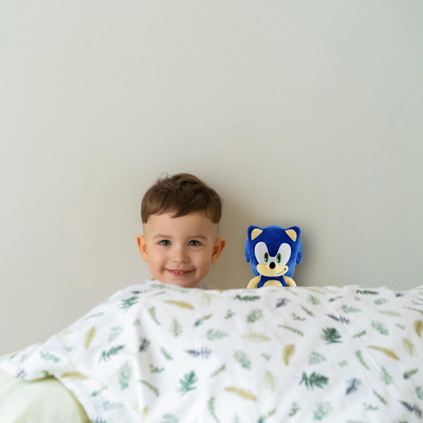 Blå Sonic plysjleke - Supermyk og koselig utstoppet dyr - Premium kvalitet Blå Sonic The Hedgehog plysj for barn gutter og jenter - 12'' Blue
