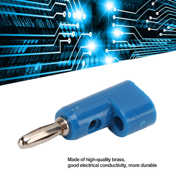 10 st/set 4mm Lödfria Bananpluggar Stapelbara Öppna Skruvar 30V AC‑60V DC Max 27A för Elektronik Industriutrustning Blue