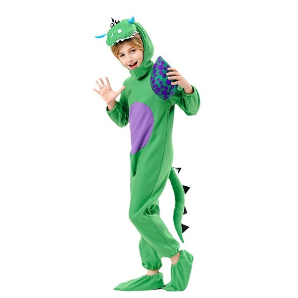 Lapsen dinosauruksen asu, asukokonaisuus munalla lapsille ja taaperoille Halloween-pukeutumiseen, hauska cosplay-juhliin L