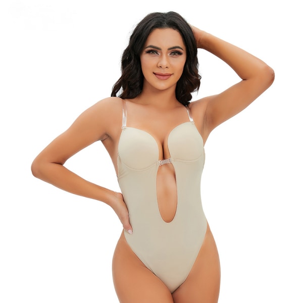 Bodysuit Deep V Body Shapewear för bröllopsfest, storlek M A162