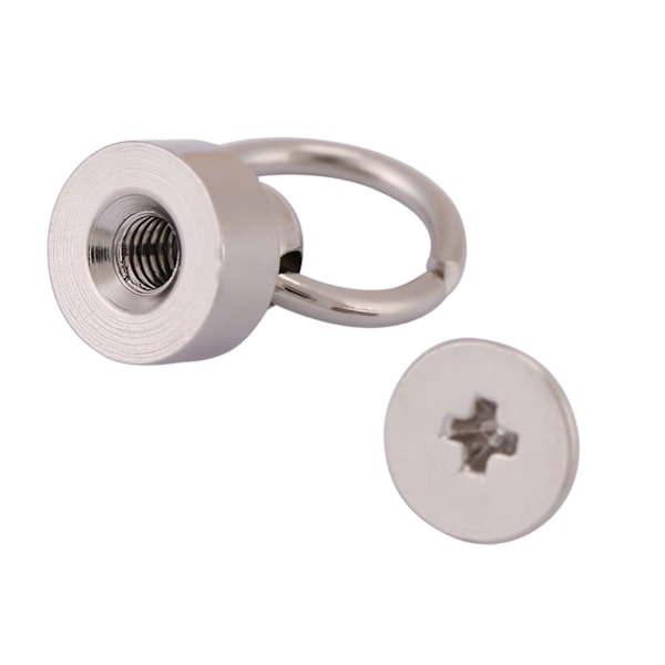 20 st nitar fästelement DIY läderhantverk plånbok telefonfodral kedjeväska skruvar 8mm set silver