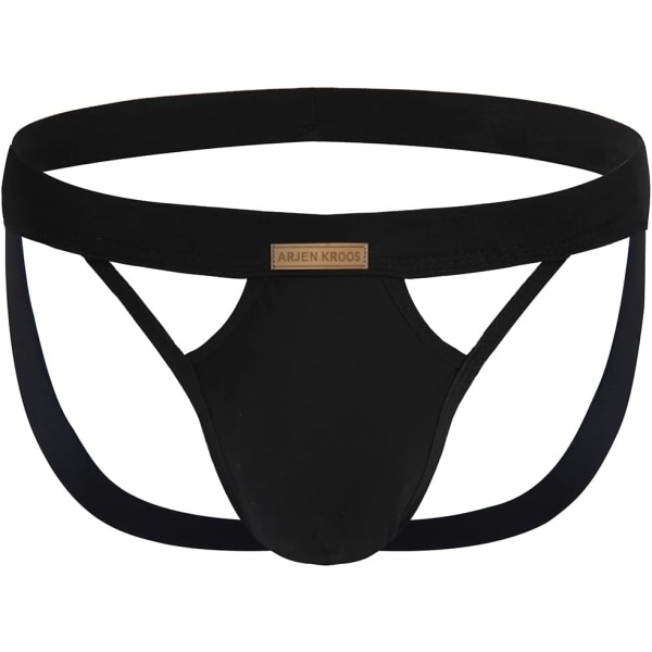 Mænds atletiske supporter stræk undertøj mesh jock strap multipack Black L