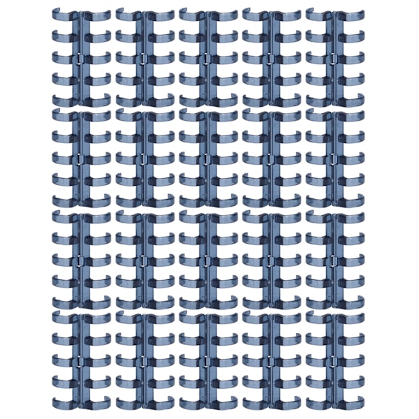 20 stk. Bindende Ringe Segmenteret Design Hold 60 Ark 11mm Bindende Tykkelse Kontorartikler Blå