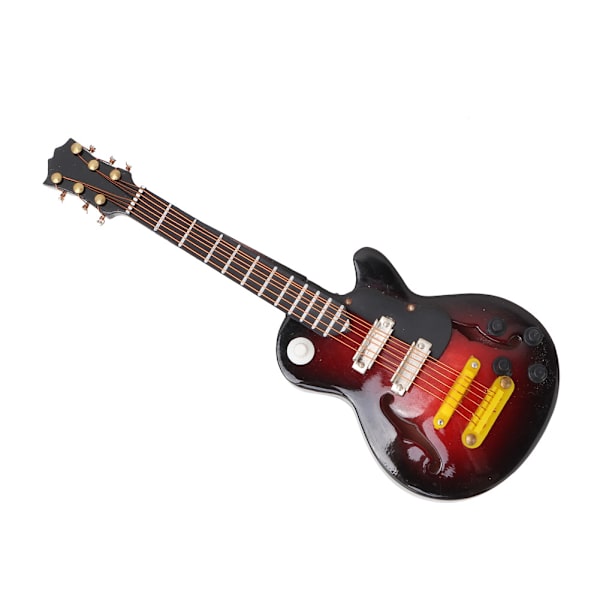 Miniatyr Tilia Hantverk Gitarr Form Elgitarr Instrument Modell med Presentförpackning