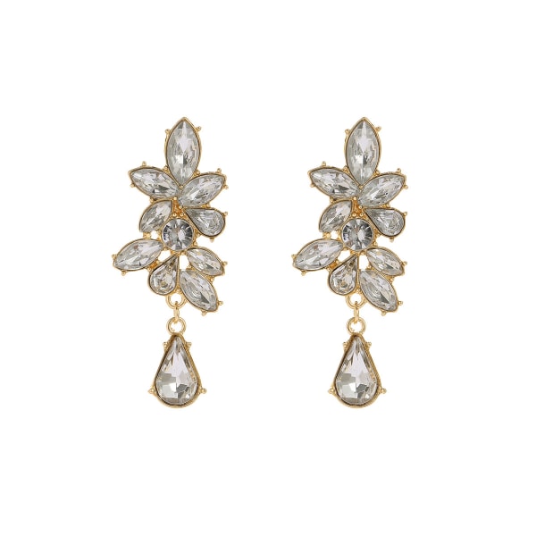 2PCS Cubic Zirconia Statement Örhängen - Kristall
