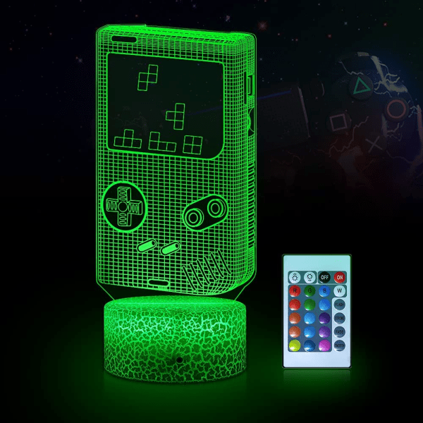 Tetris Handheld Game Lamp för spelrumsdekor, 16 färger Chan