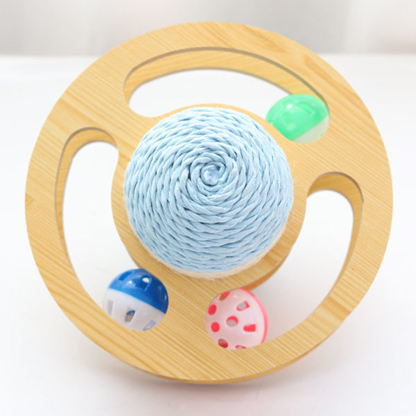 Katteskraber Legetøj Innovativ Planet Pladespiller Slibning Kløer Slidstyrke Dobbeltsidet Sisal Killingekradsebold 19cm7.5in