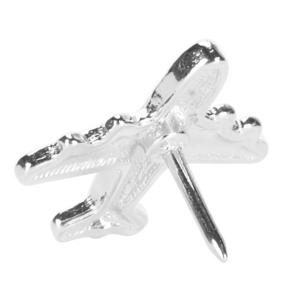 30 st flygplansformade tryckstift, söta dekorativa metallnålar med genomskinlig låda för anslagstavla, whiteboard, bild, silver