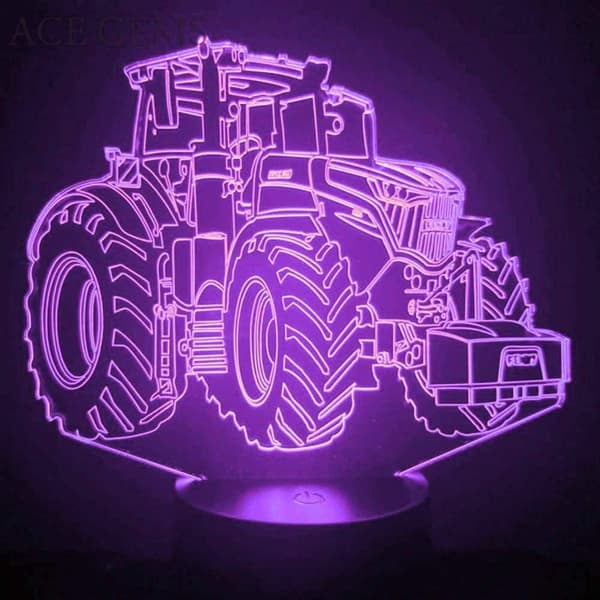 3D Traktor Lastbil bil Natlampe Illusion LED 7 Farver C