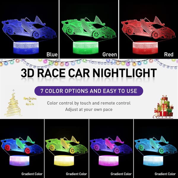 3D Gamepad Nattlampe (3 Mønstre) Spillkontroller Konsoll I
