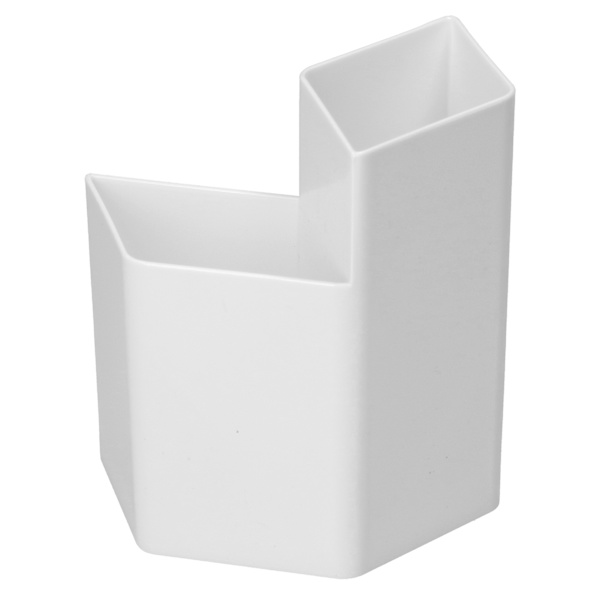 Penholder 3 Gitter Multifunktionel Sød Plastik Hvid Pen Organizer til Studererum Kontor Klasseværelse