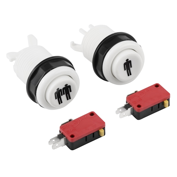 Lång startknapp DIY-kit 1p   2P spelarknapp för arkadspel
