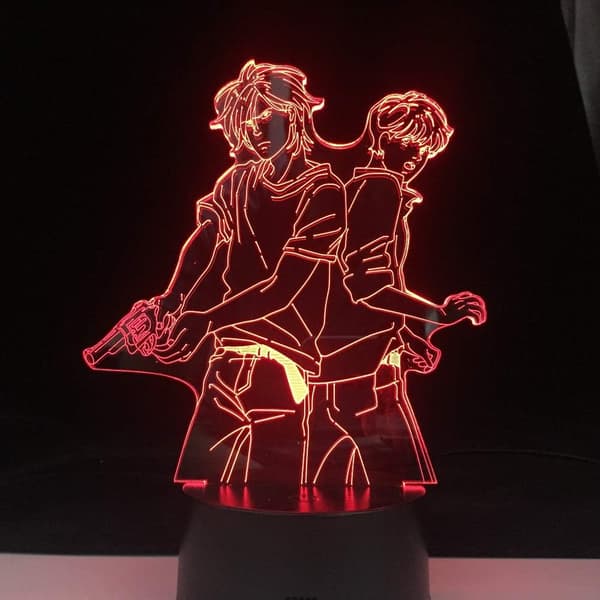 Anime Lampe Nattlys Illusjonslys ASH Lynx og Eiji Okum