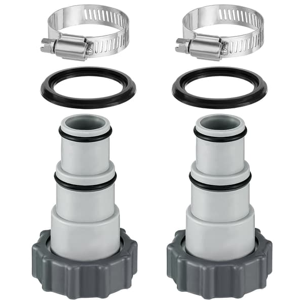 Erstatningspar til specifikke filterpumper, 1,25 tommer diameter, 59 tommer længde, til brug over jorden, baghave, ved poolen Adapter A (2pack)