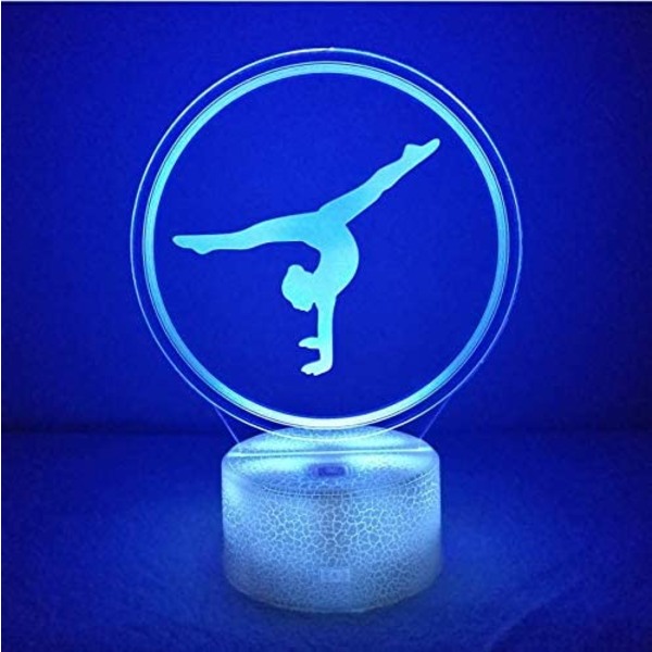 Kreativ konstnärlig gymnastik 3D nattlampa USB driven Touc