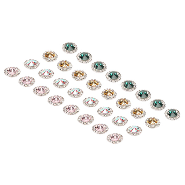 40 stk. Krystalkæde Trim 10mm Lys Symmetrisk Fire Huller DIY Dekoration Smykker til Lys Billedrammer Sko