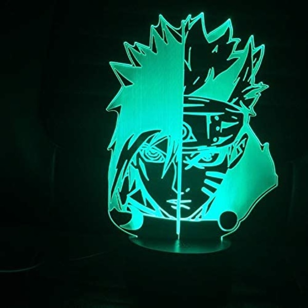 Naruto Kakashi Uchiha Sasuke 3D Illusion Nattlampa Liten