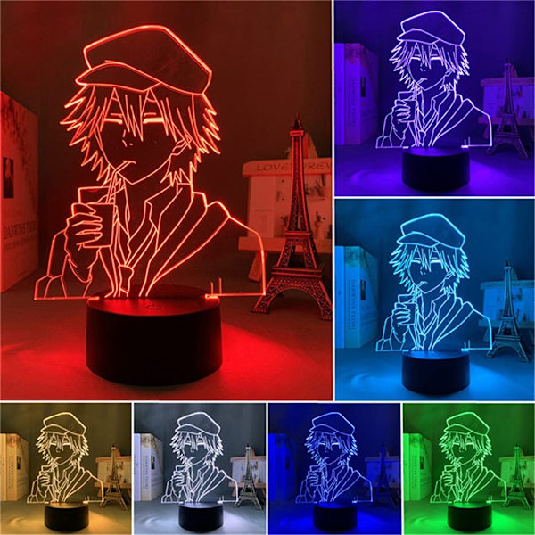 3DYYCX RGB USB 7/16 Färg Fjärrkontroll Touch Switch 3D Lampa Cartoo