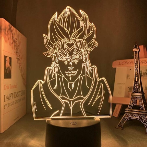 3D nattlampa LED för barn, Anime JoJo's Bizarre Adventure dio