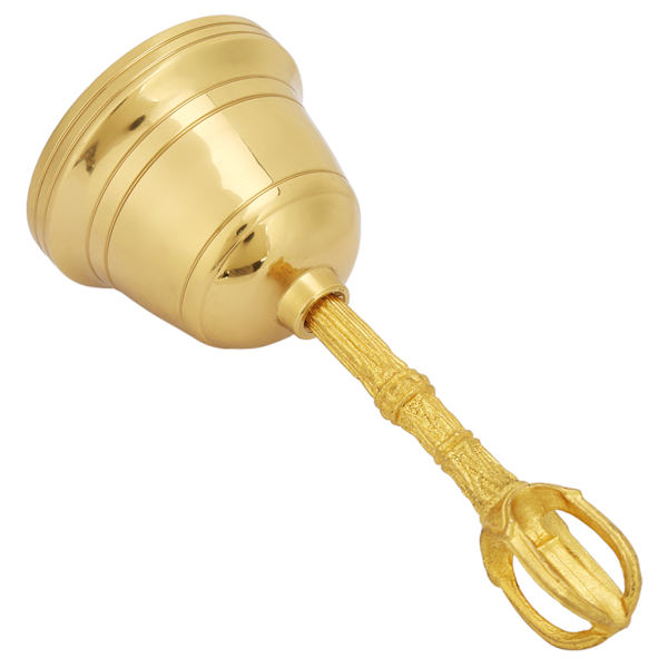 Populär ren mässingshandklocka buddhistisk klocka Feng Shui taoistiskt instrument 4,5 tum skaller