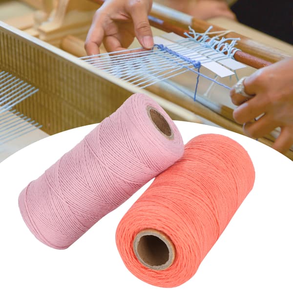 2 stk. broderimaskin tråd 8/4 renning garn veving teppe ekte bomull spinning 250 meter