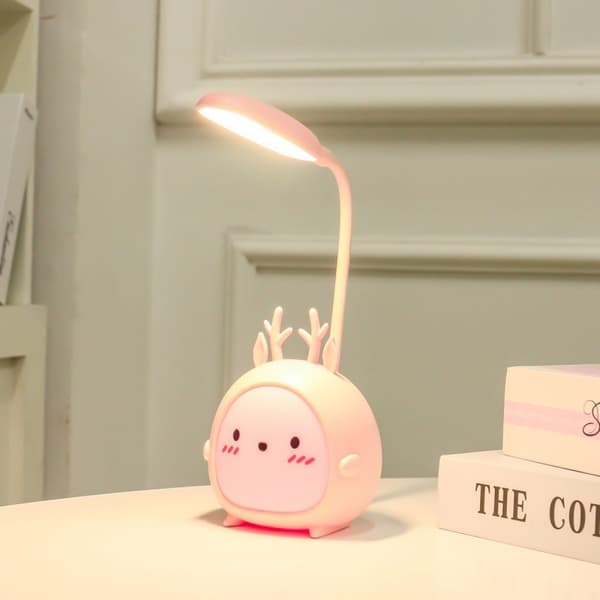 LED Skrivebordslampe Til Studie Genopladelig USB Sød Tegneserieform