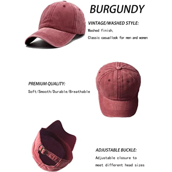 Neutral retro tvätt använd basebollkeps twill justerbar pappa ca