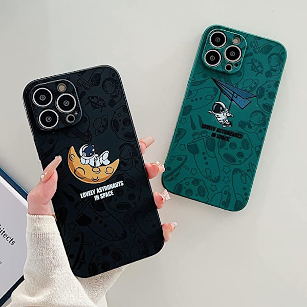 Kompatibel med iPhone 12 Pro Astronaut Skal Kvinnor Flickor Så