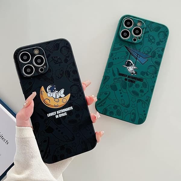 Kompatibel med iPhone 13 Pro Max Astronaut Deksel Dame Jente
