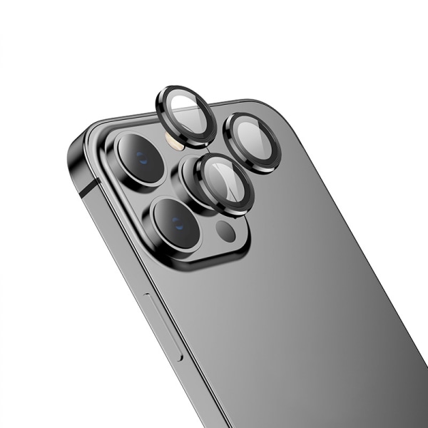 Kameralinsskydd för iPhone14 Pro/14 Pro Max 9H härdat glasfilm, cover i aluminiumlegering